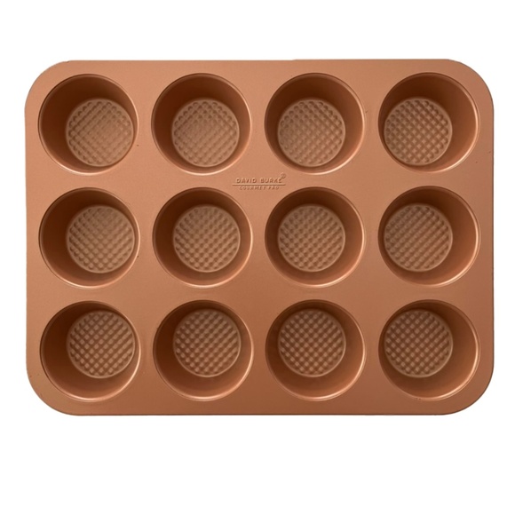12 Cup Muffin Pan Alitaver By DAVID BURKE in Rose Gold finish - Picture 1 of 17